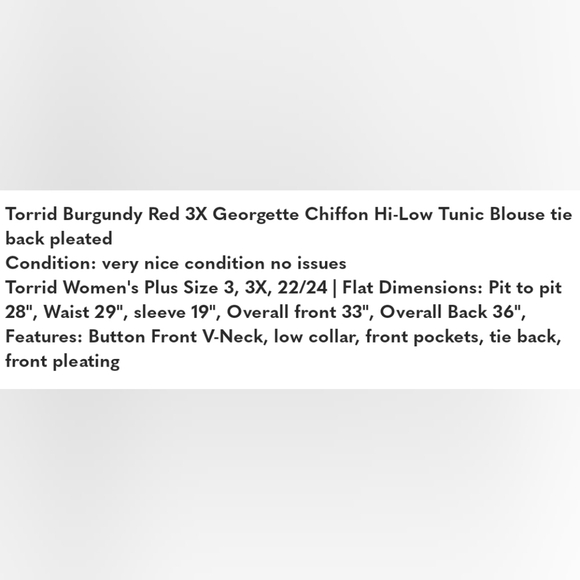 Torrid Red Tie-Back Tunic - Picture 3 of 3